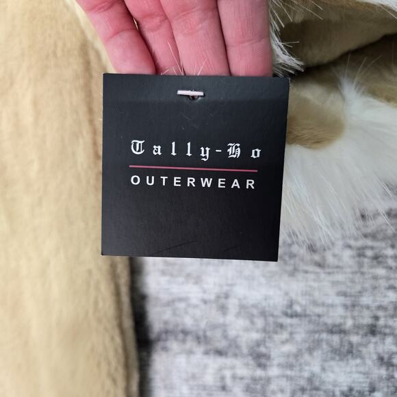Tally-Ho Outerwear Coat Womens 1X Faux Fur Trim Long Full Length Warm Elegant - Picture 6 of 15